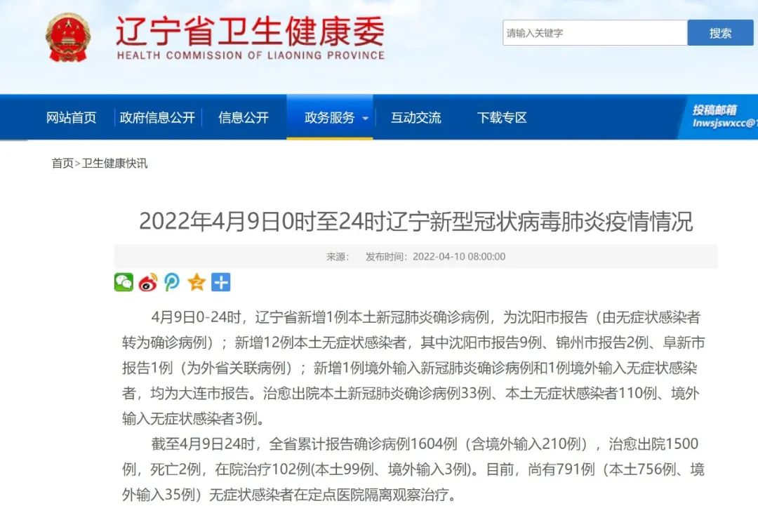 辽宁疫情最新数据消息今天新增,辽宁疫情最新公布-第2张图片