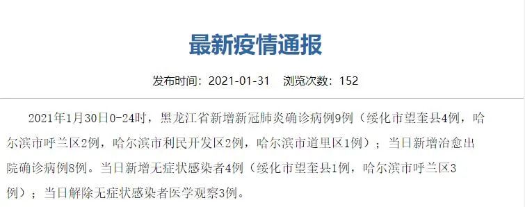 哈尔滨疫情最新进展-哈尔滨疫情最新数据消息新增-第3张图片
