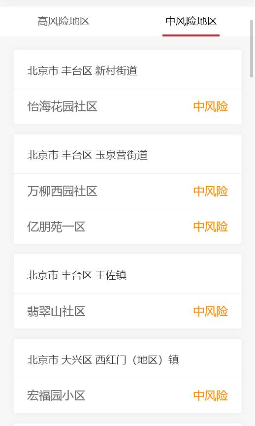 北京2地升高风险-北京调整疫情高风险国家和地区名单-第3张图片